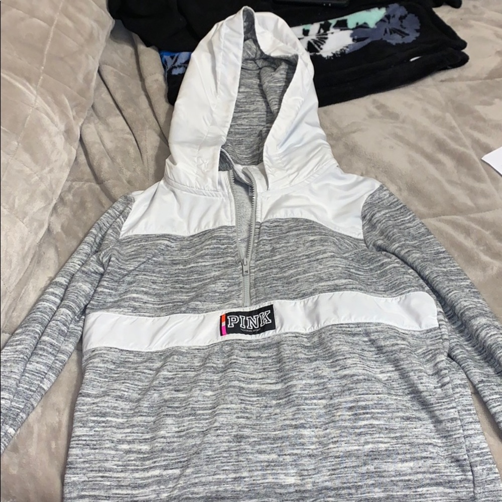 PINK half zip up hoodie